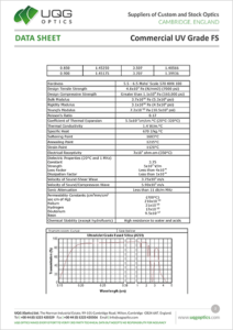 Commercial UV Grade FS Data Sheet 2