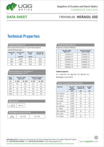 Heraeus Herasil 102 Data Sheet 1