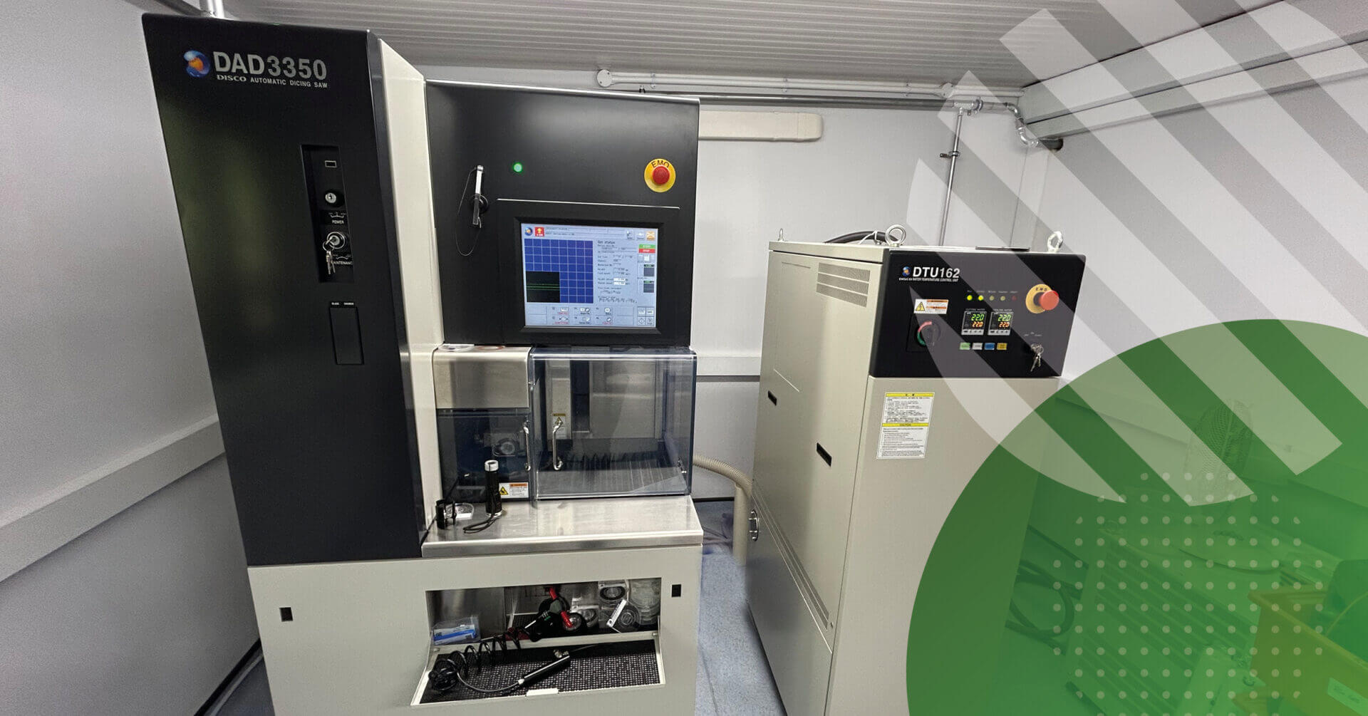 New dicing machine, DISCO DAD 3350, UQG Optics